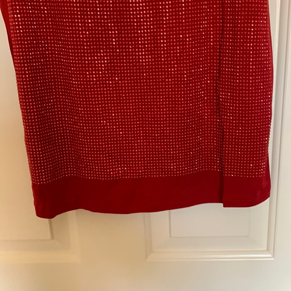 NWT VOCAL red rhinestone tank size SMALL. Gorgeous and versatile! - Picture 6 of 9